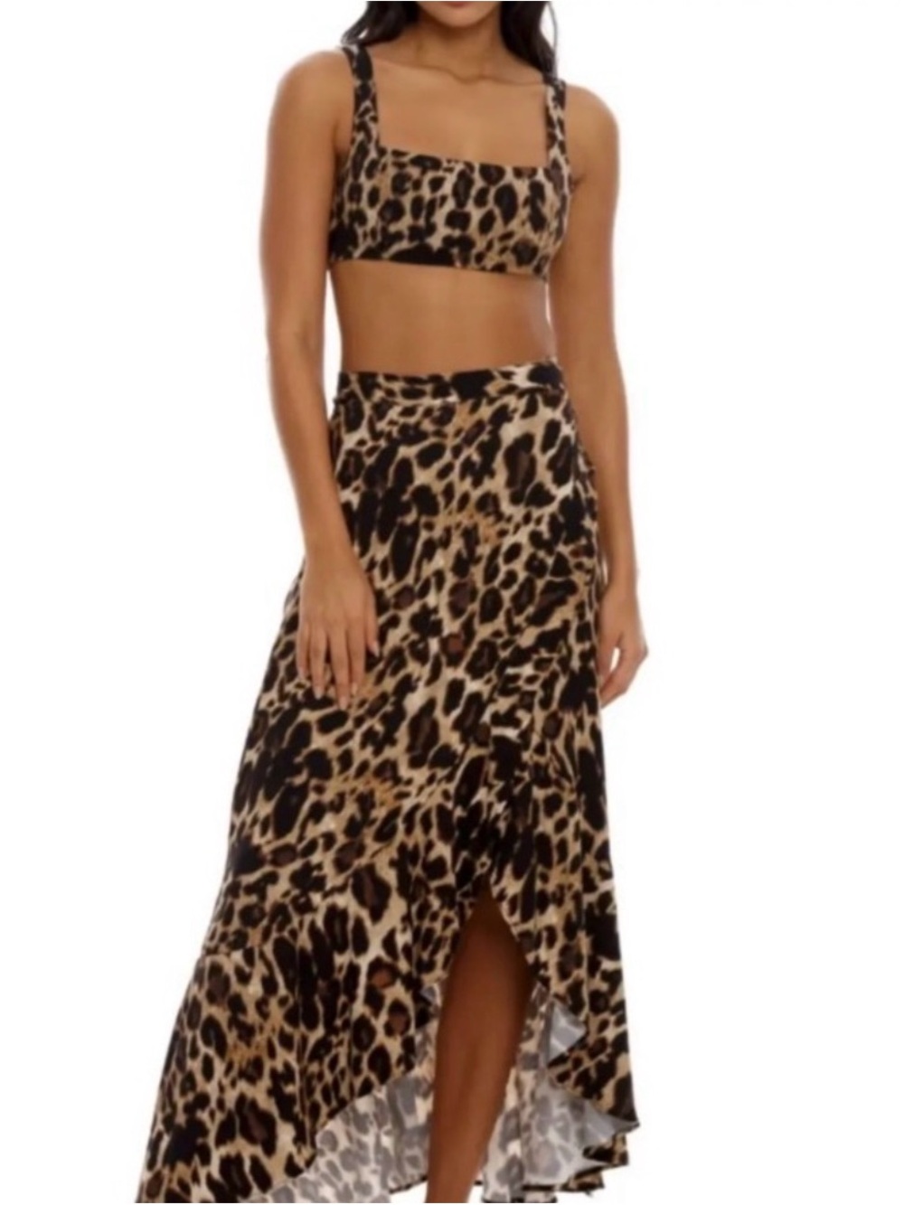 Agua Bendita -Animal Print Wrap Skirt